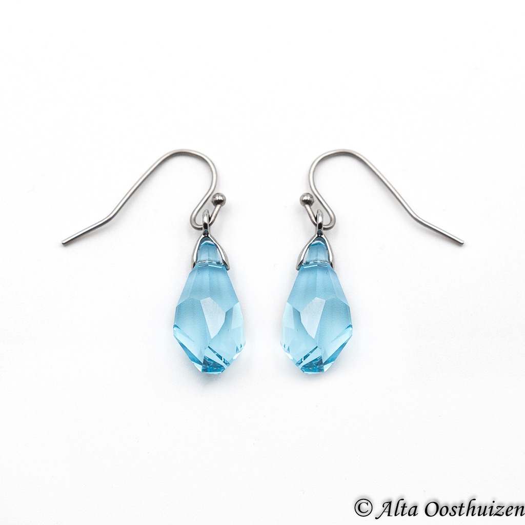 Swarovski® Colour Aquamarine 17mm Earring Set