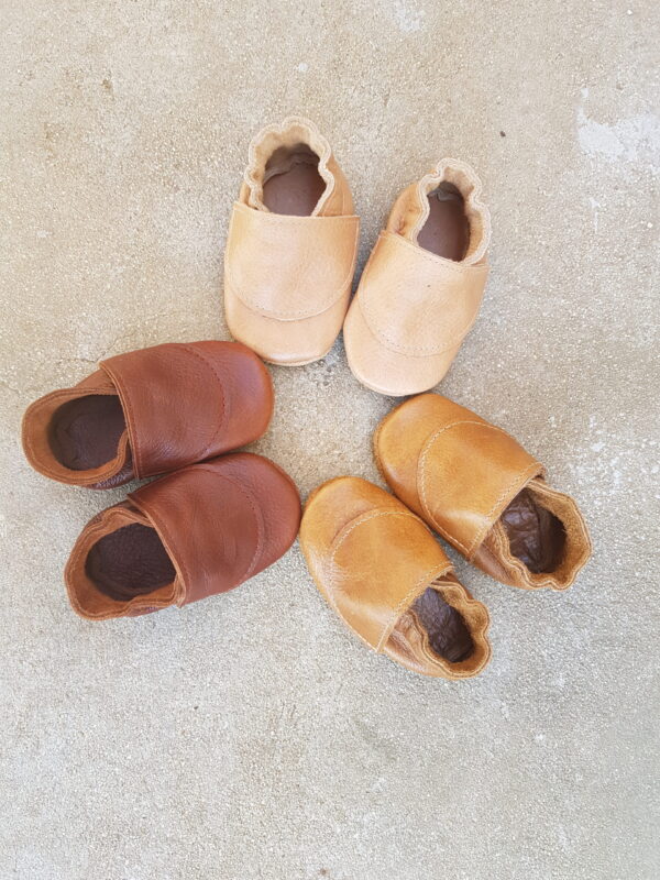 Plain Leather Baby Moccasins