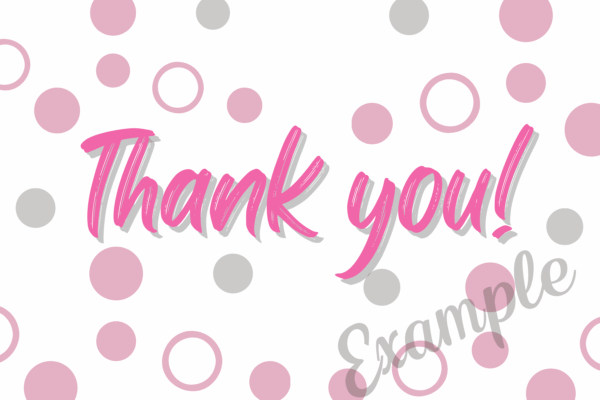 Thank you card - Bubblegum Pink