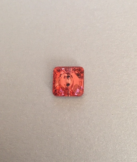 Swarovski® Crystal Button 10mm Padparadscha (2 per pack)