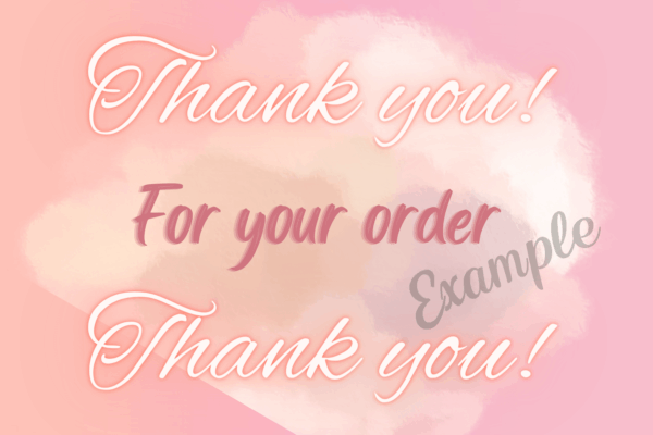 Pink candlyfloss Thank you Thank You Card - Cotton Candy