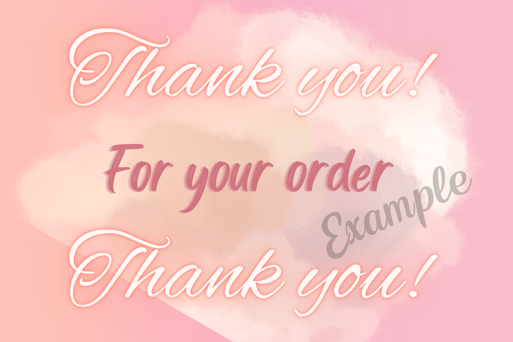 Thank You Card - Cotton Candy
