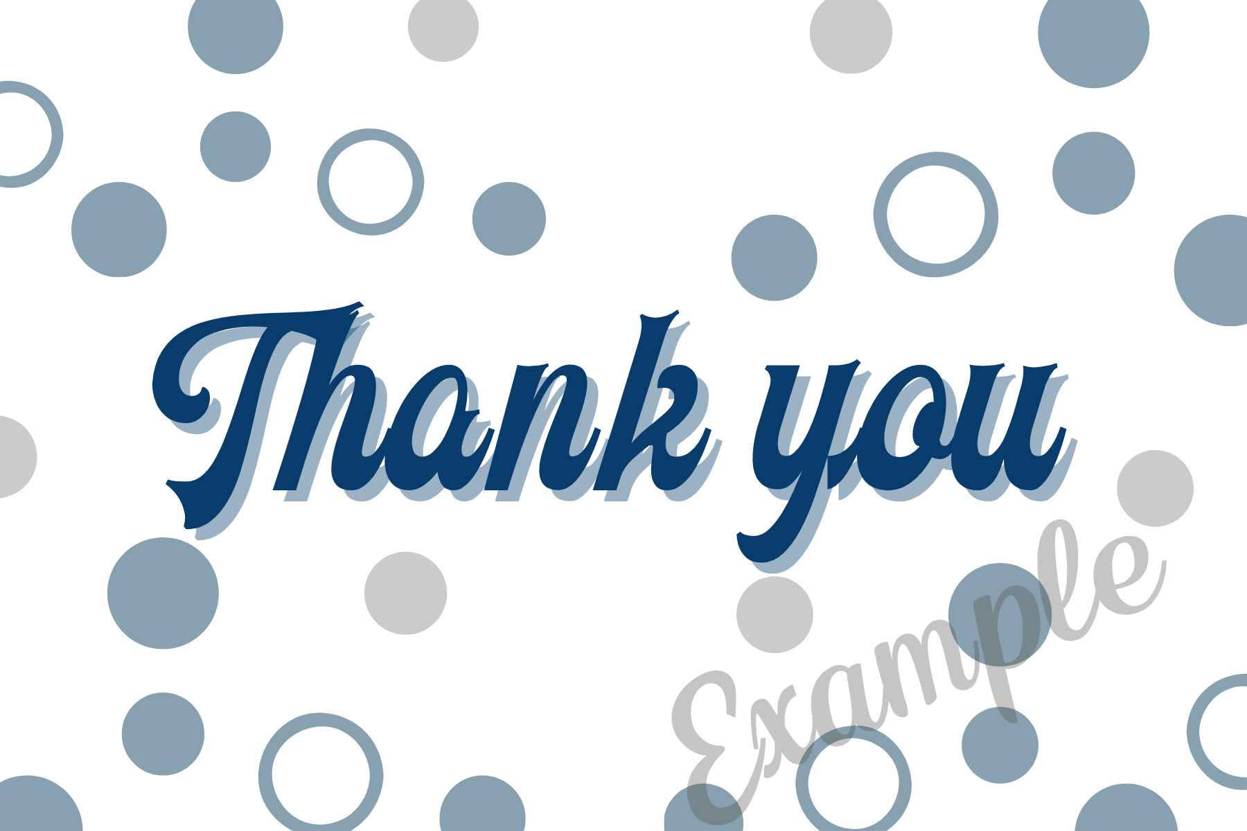 Thank you card - blue Moon