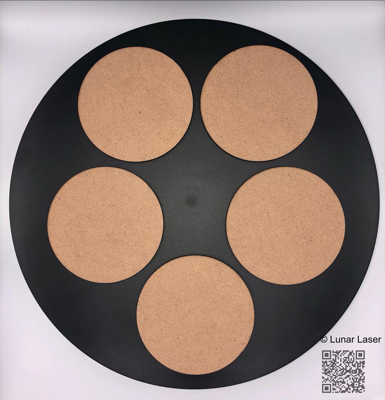 100x100x3mm Blank Wooden Round Coasters