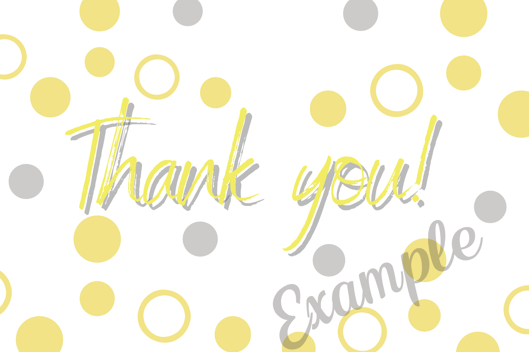 Thank you Card - Yellow & Grey