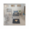 Dollhouse Main Bedroom Grey and Blue Wooden Dollhouse 3 Storey (furniture optional)