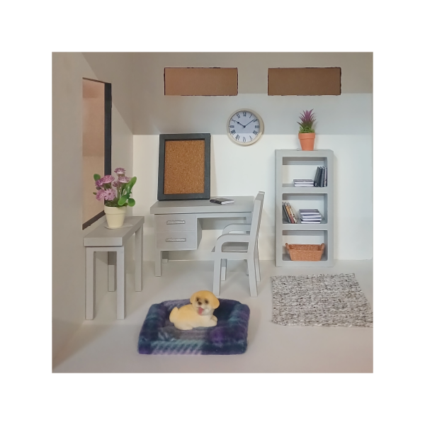 Dollhouse Office Furniture Wooden Dollhouse 3 Storey (furniture optional)