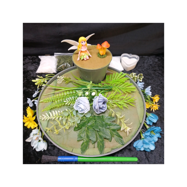 Fairy Garden Kit Large with Pot Blue Yellow