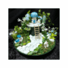 Fairy Garden Medium with Pot and House Blue White