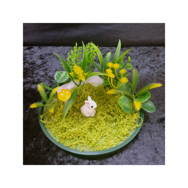 Fairy Garden Small with Bunny Yellow